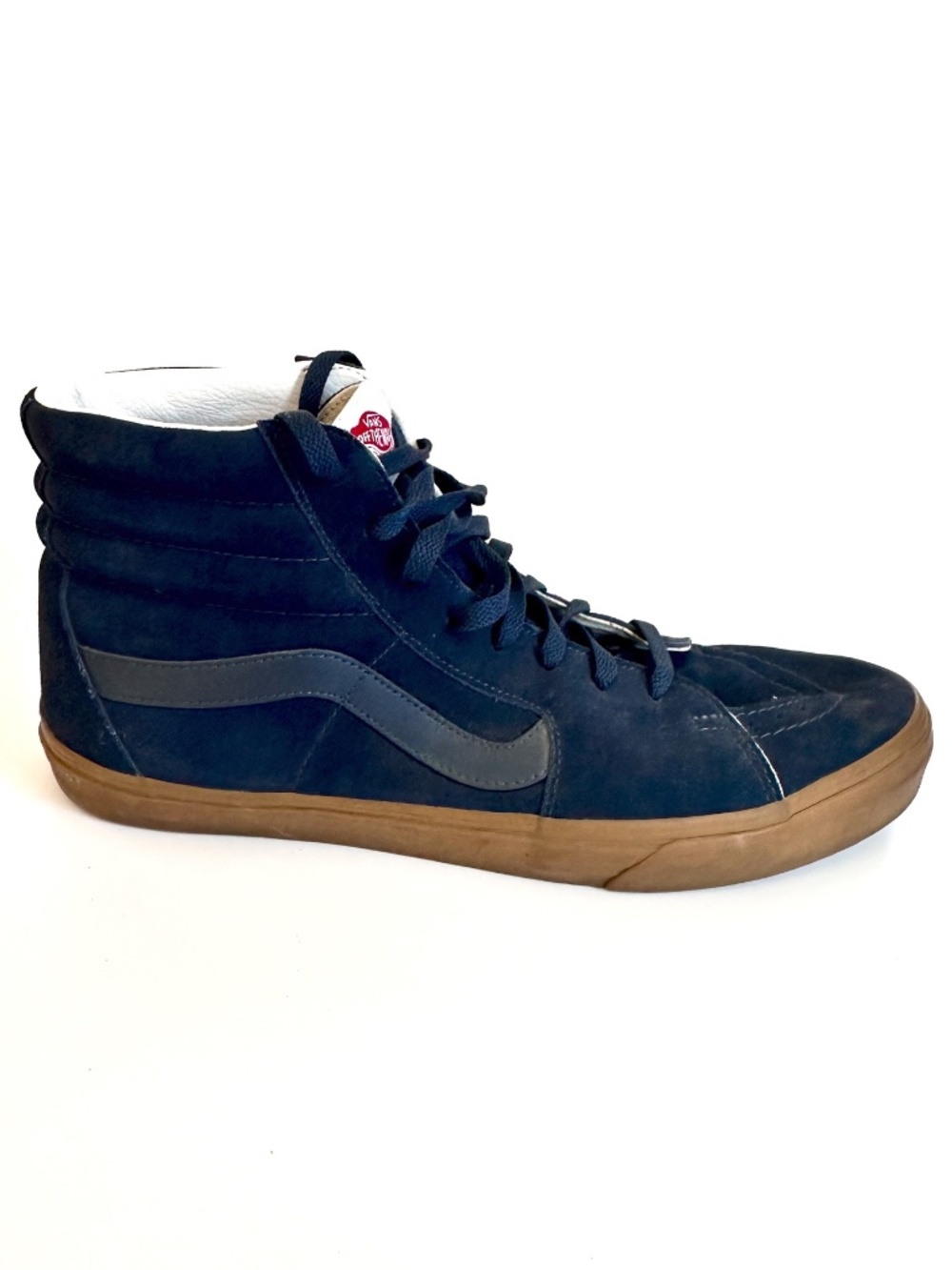 Vans SK8-HI Blue Suede GUM Mens Skateboarding Shoes High Top Navy Size Men's 14